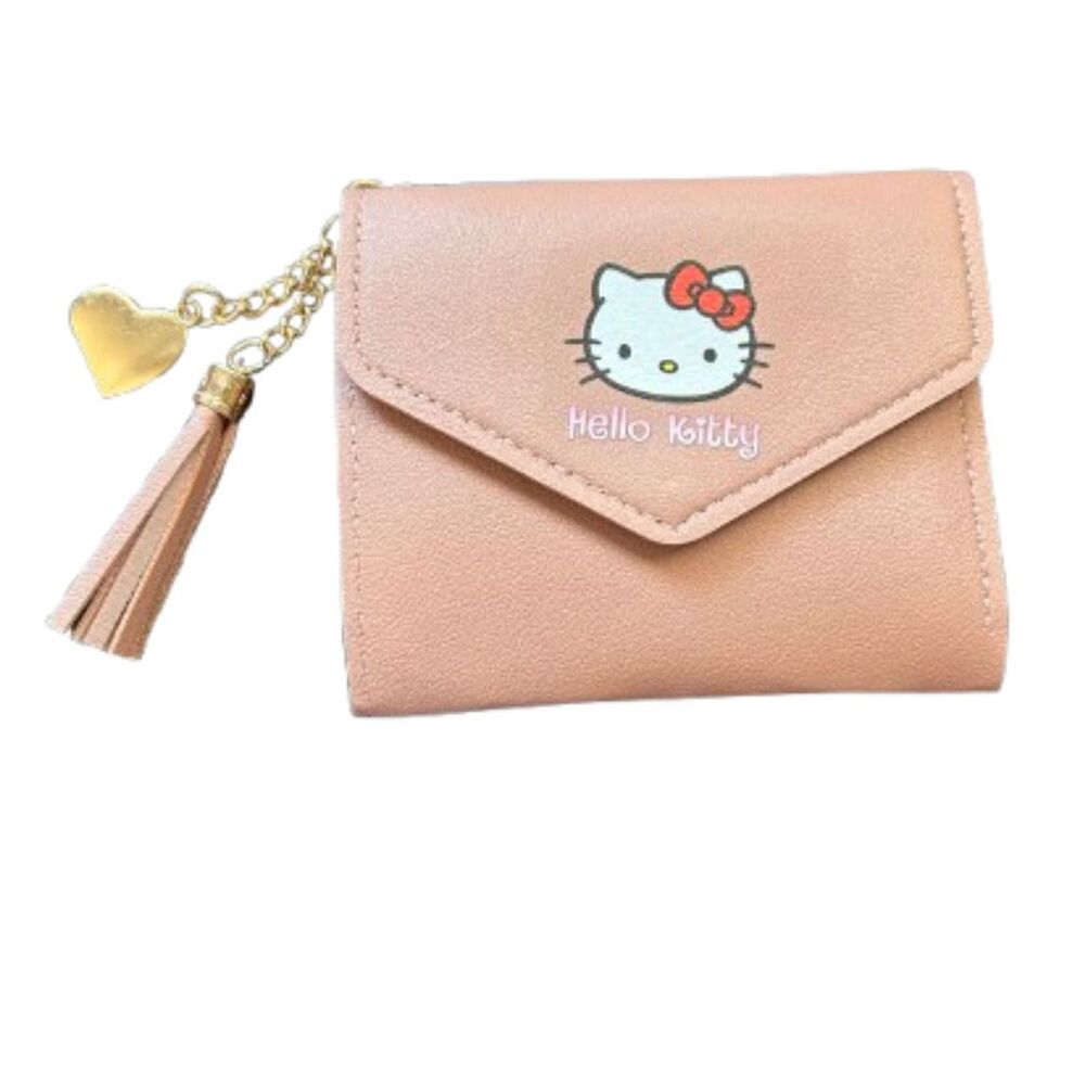 Sanrio Hello Kitty Women's Mini Tri-Fold Wallet Card Case Pink 4" x 3" TE4